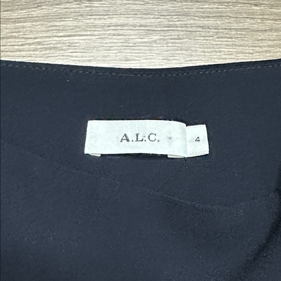 A.L.C. High Rise Double Side Zip Crepe Trousers Pants Tailored Black Size 4 - Picture 10 of 16